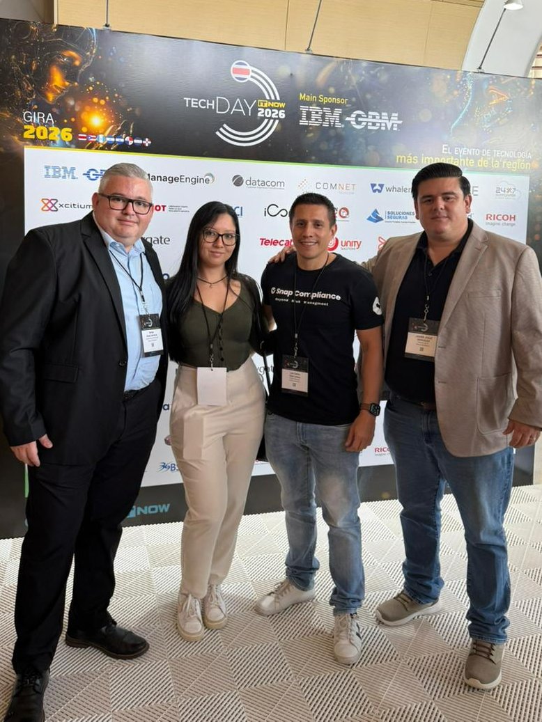 SnapCompliance's tweet photo. Ayer vivimos una jornada llena de innovación y visión de futuro en el Tech Day IT Now 2026.
Snap Compliance estuvo presente conectando con las tendencias, ideas y tecnologías que están transformando la forma en que las empresas gestionan el cumplimiento y la innovación digital. https://t.co/Mz8tfB8qew