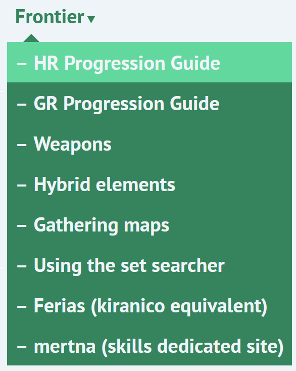 And the Frontier section of my site lescarnetsdelawycademie.fr is finally fully done for the time being! I hope you'll find plenty of infos to help you in your game progression.

Open to any feedback (mistakes, things to improve, etc) and wishing you great hunts!