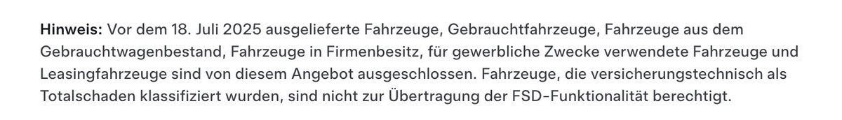 pjf166's tweet photo. @Markus__Krammer @Strombock Den selbst geposteten Link auch durchgelesen? Damit fällt jedes HW3 Fahrzeug raus. https://t.co/QneVHQFPi5