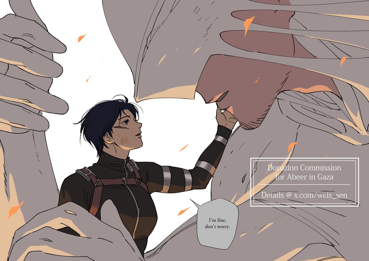 Jeankasa comm again ☺️💖💖
A what-if scenario of the titan being passed down but i kinda don't wanna draw a giant with a mullet so war hammer titan it is 😭  

And as always thank you for helping Abeer!