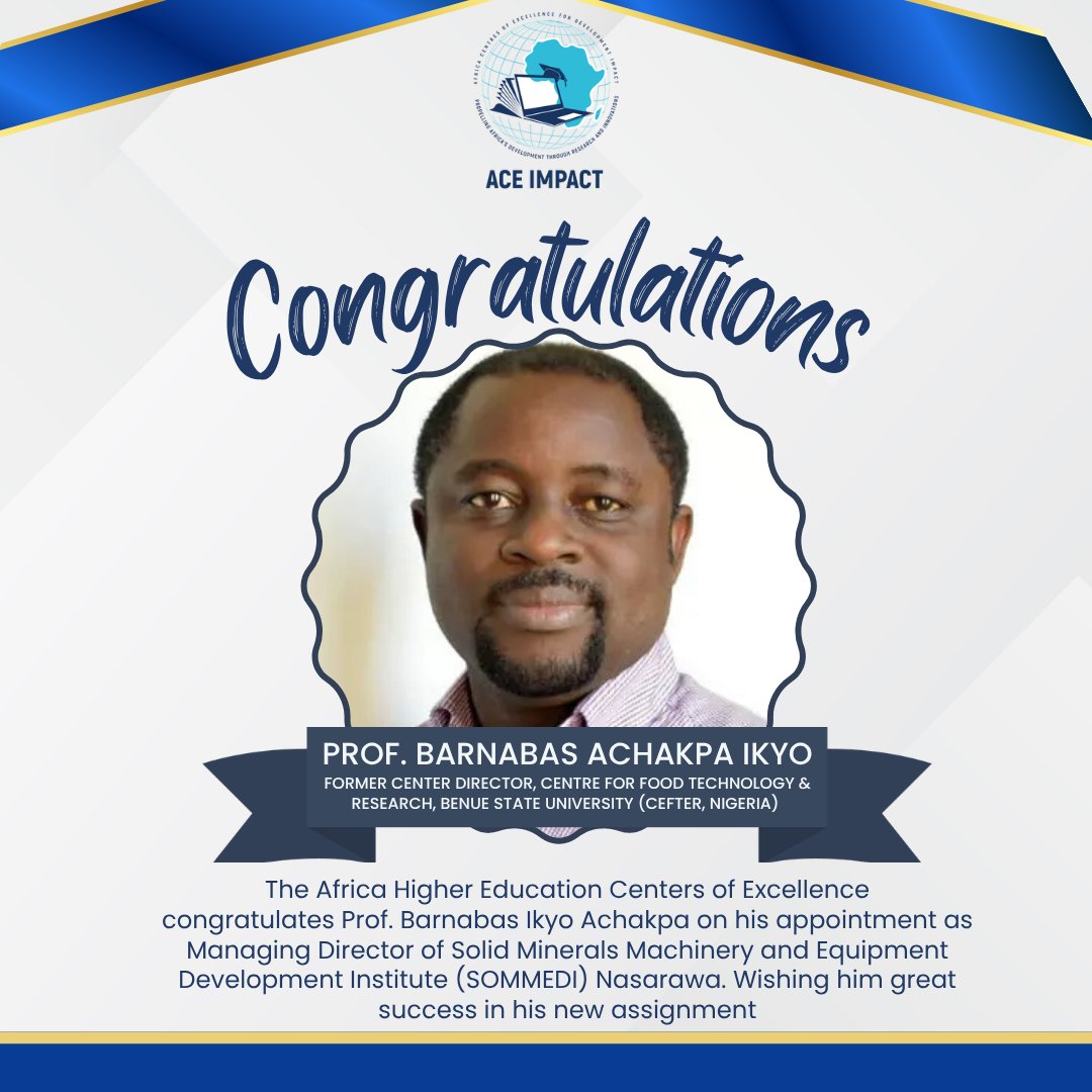 Africa Higher Ed. Centers of Excellence-ACE Impact tweet media