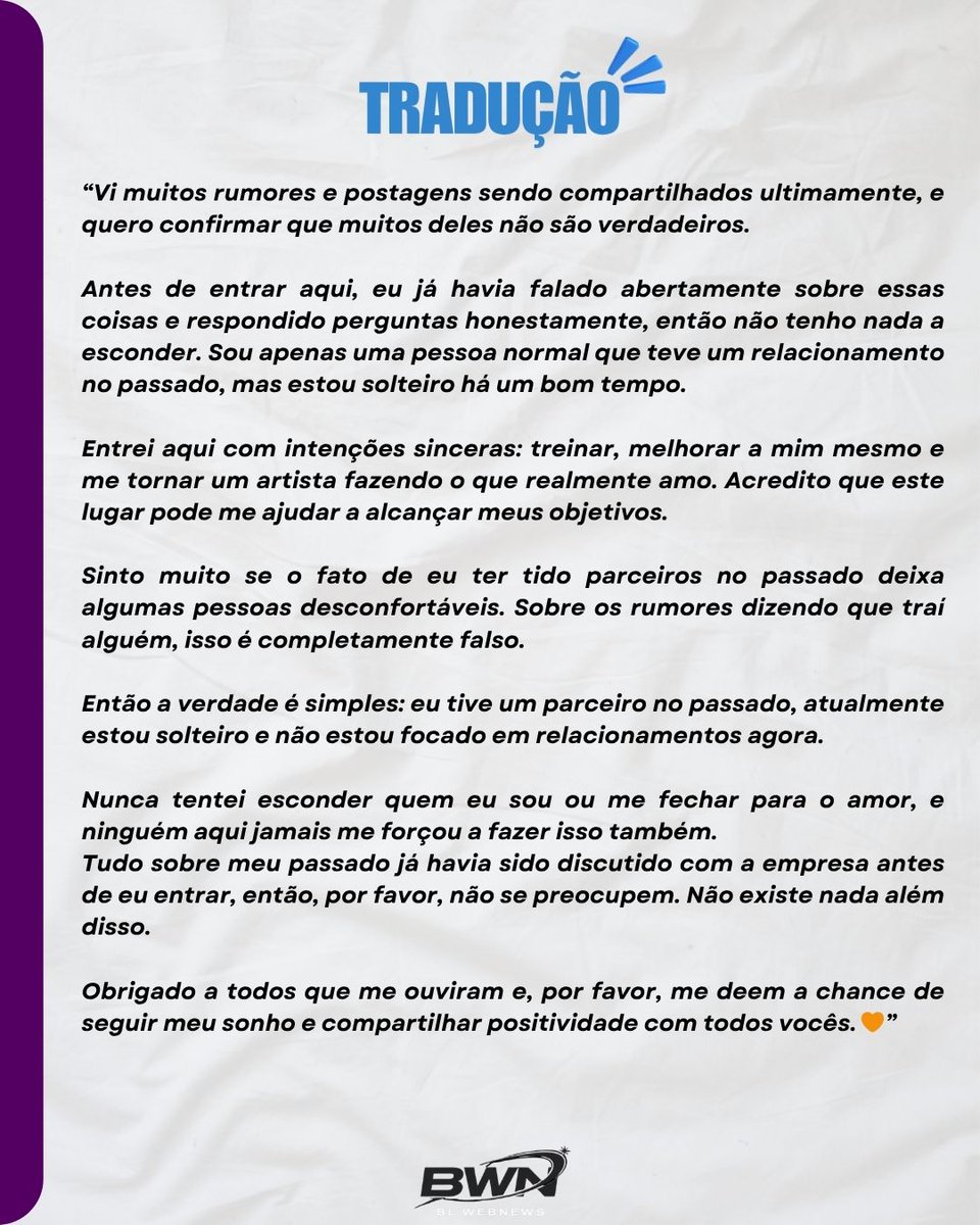 BLWebNews's tweet photo. Matthis Metharam se pronunciou após rumores sobre sua vida pessoal.
O trainee afirmou que muitas informações divulgadas são falsas, negou acusações de traição e explicou que nunca escondeu seu passado.
#MatthisMetharam #DMDLand3 #ThaiBL #BLActor https://t.co/Pu44q7MtxK