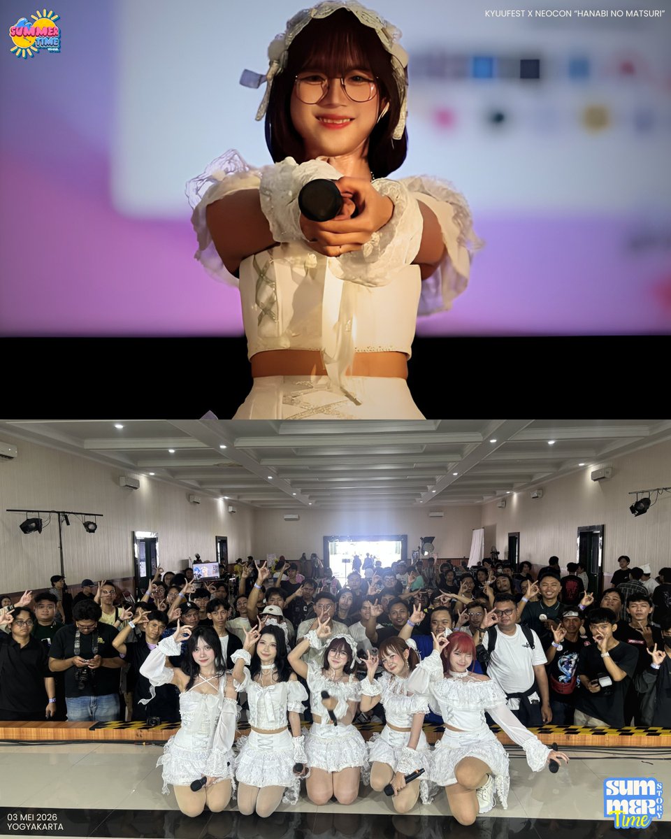 summertimeidol's tweet photo. お疲れ様でした Kyuufest x Neocon "Hanabi No Matsuri". Seru banget🔥

Terima kasih kepada kyuufest &amp; neocon yang telah memberikan kesempatan kepada kami untuk ikut memeriahkan "Hanabi No Matsuri". Terima kasih juga kepada kalian yang sudah datang dan seru seruan bareng Summer Time https://t.co/QcLbpbFx1c