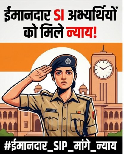 rb_jaat's tweet photo. हजारों युवाओं ने इस भर्ती के लिए अपना सब कुछ लगाया था।
उनकी मेहनत का उचित सम्मान होना चाहिए। 
#ईमानदार_SIP_मांगे_न्याय https://t.co/6LgMgxRNS4