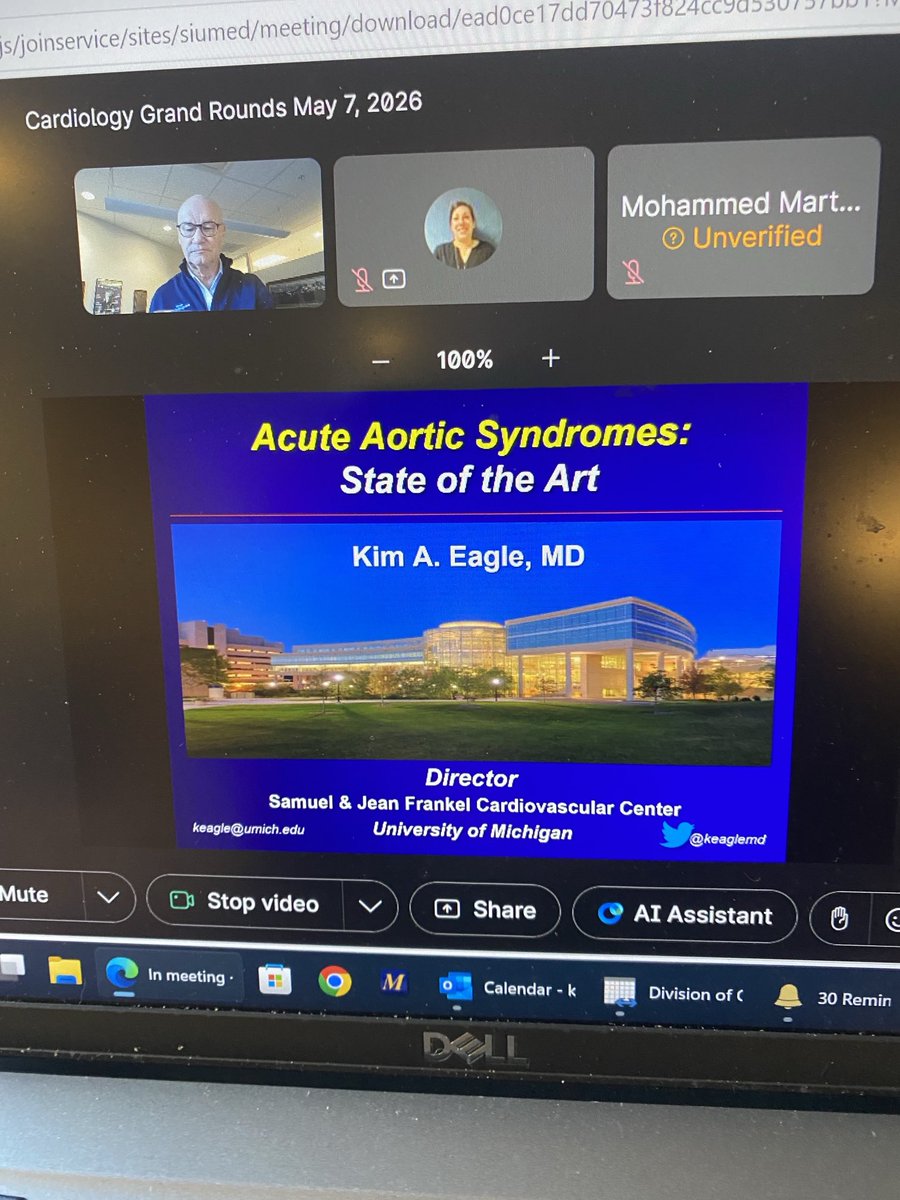 keaglemd's tweet photo. I was honored to give Cardiology Grand Rounds today at SIU in Springfield Illinois. Terrific Cardiology program with superb faculty, fellows and staff!  Wonderful how digital technology allows us to share knowledge and learn together across the miles! Life is precious… https://t.co/yqYCgpNlEA