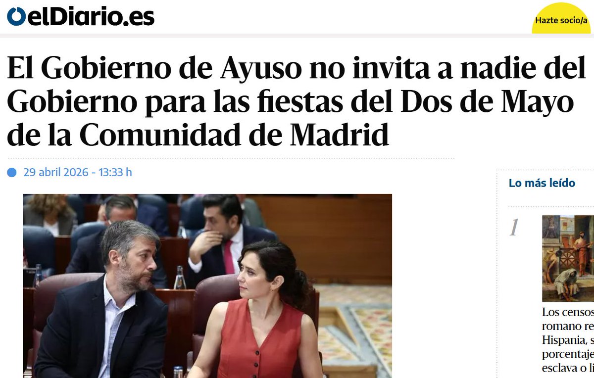 <a href="/elpaismexico/">EL PAÍS México</a> ¡¡¡AHÍ, LOKA DEL KOÑO, AHÍ L'ASDAO A LA MEXICANA!!! ELLA NO HACE MÁS QUE DIVIDIR A SU PUEBLO😄😀😃..:
NO COMO TÚ QUE TRABAJAS POR UNIR A TODOS LOS ESPAÑOLES😅😂🤣
eldiario.es/politica/ultim…