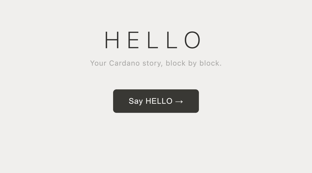 hrd_analytics's tweet photo. Almost time to say HELLO

What will your #Cardano story look like? https://t.co/4GANgfhLjw