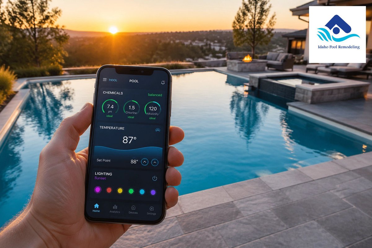 Stop playing mad scientist with your pool water! 🧪 Smart automation handles the chemical balance for you, so you can spend your time swimming instead of testing. Ready to simplify your life? Let’s upgrade your setup. 🌊 #PoolAutomation #Boise #IdahoPoolRemodeling