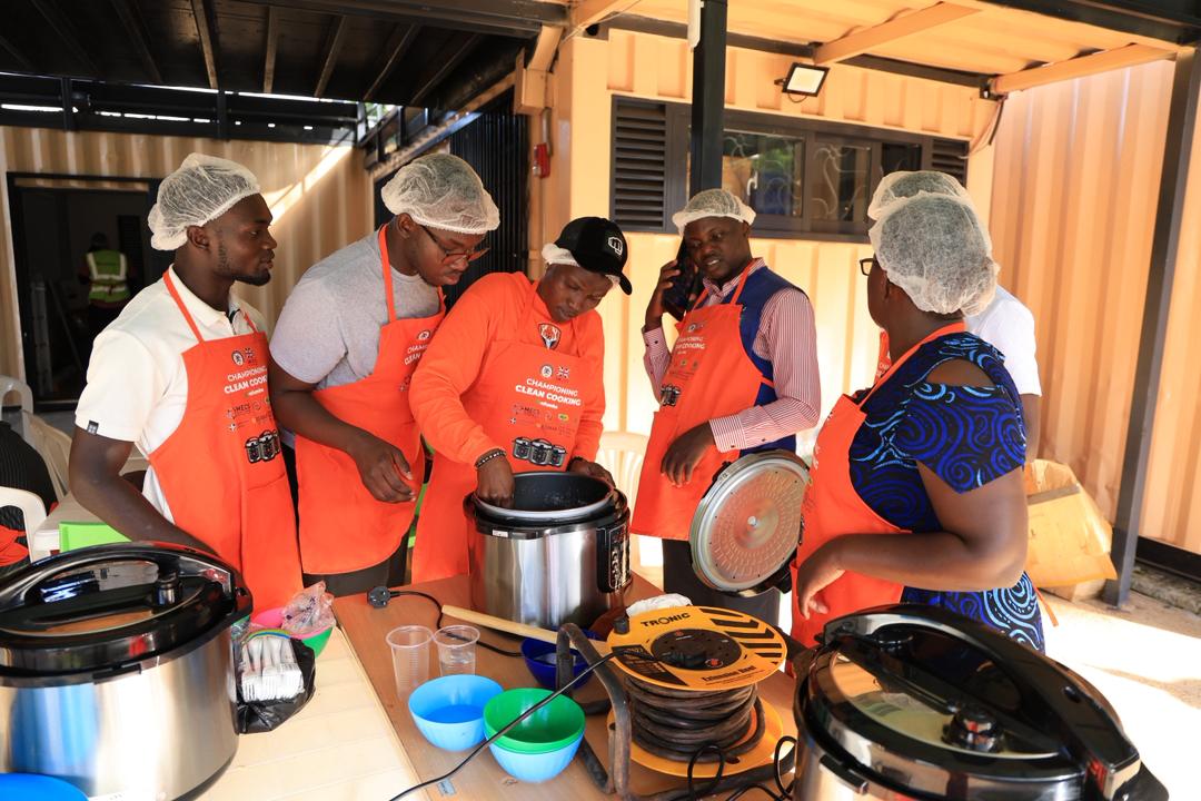 RETC_UG's tweet photo. As the Design, Installation and Maintenance of Solar PV Systems training program comes to an end, the @NREP_Uganda  in partnership with @RETC_UG  led the trainees in an interactive e-cooking demonstration yesterday. 
RETC continues to contribute to Uganda’s clean energy. https://t.co/8Hh36QAoOy