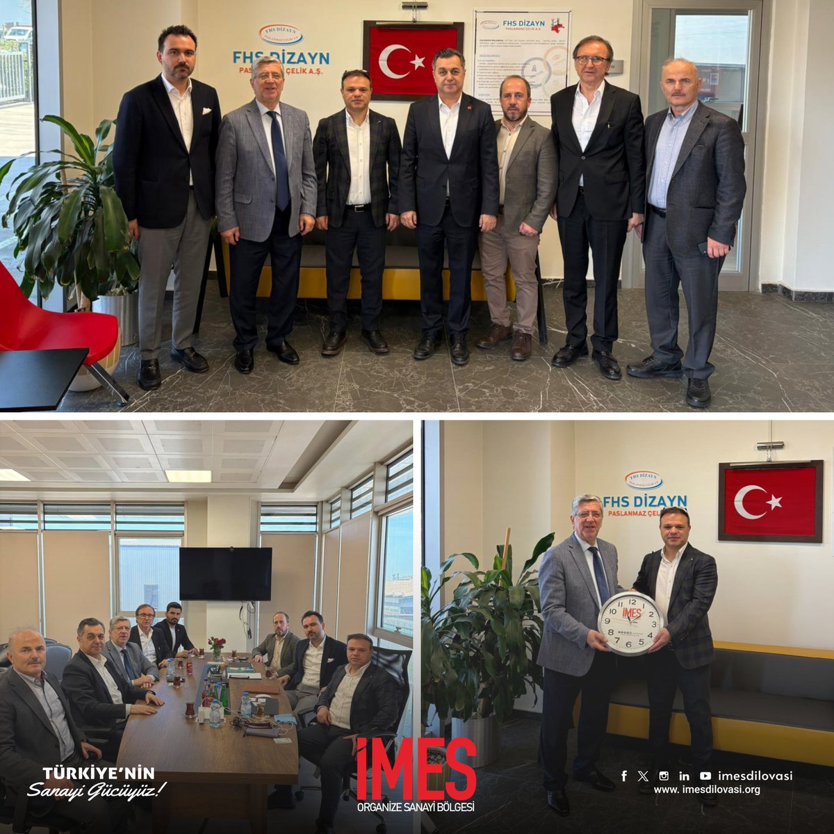 imesdilovasi's tweet photo. İMES OSB Yönetim Kurulu Başkanımız Ahmet Tokkan ve beraberindeki heyetimizle birlikte bölgemizde faaliyet gösteren firmalarımıza ziyaretlerimiz devam ediyor. 

Farklı alanlarda üretim gücüyle öne çıkan firmalarımızdan; 
-FHS Dizayn (Paslanmaz Çelik Proses Ekipmanları ve Endüstriyel Tesis Sistemleri), 
-Günal Gemi (Gemi Ekipmanları ve Borulama Sistemleri Üretimi), 
-Kesir Mühendislik (Elektrik Panoları ve Otomasyon Sistemleri Üretimi) ve 
-ZTK Makina (Makina ve Makina Parçaları Üretimi) ile bir araya geldik. 

Gerçekleştirilen ziyaretlerde firmaların üretim süreçlerine ilişkin kapsamlı bilgiler alınırken, sektörel gelişmeler üzerine karşılıklı değerlendirmelerde bulunuldu. Ayrıca sanayicilerimizin beklenti ve önerileri doğrultusunda verimli istişareler gerçekleştirildi. 

#İMESOSB #SanayiZiyaretleri #Üretim