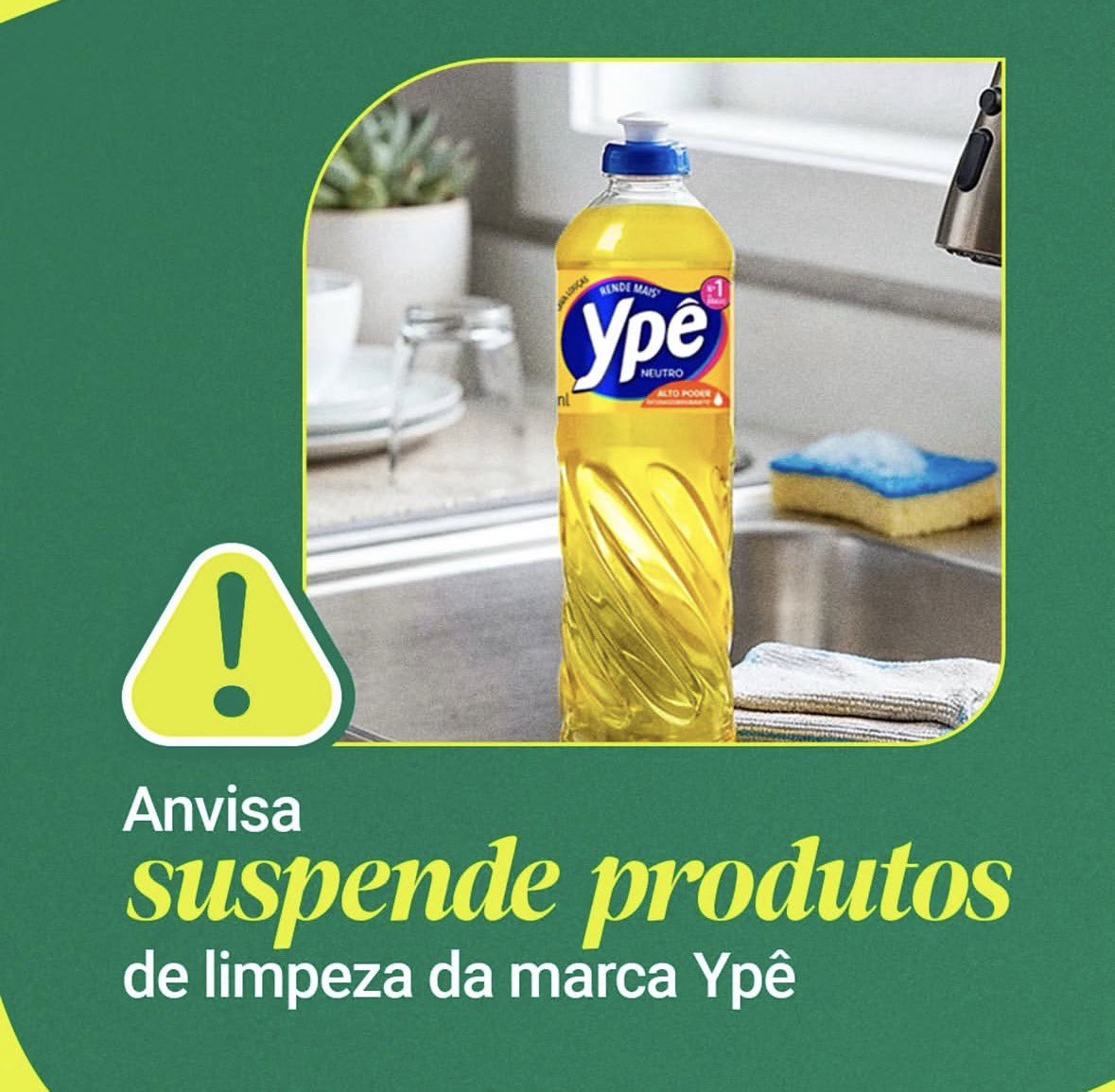 🚨 ATENÇÃO: Anvisa determina RECOLHIMENTO dos produtos da marca Ypê e SUSPENDE fabricação dos itens.
