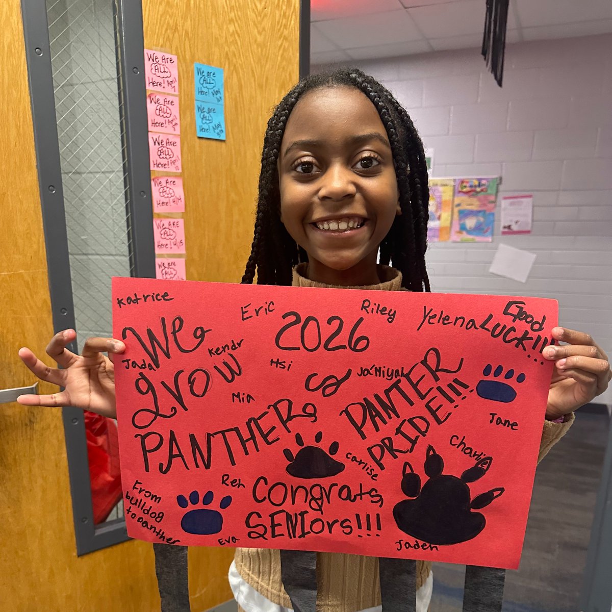 springmillelem's tweet photo. We proudly celebrated the Class of 2026 during the Annual Graduation Walk! 🎓💙🐾Students lined the halls to cheer on and celebrate the accomplishment of former Bulldogs. Teachers loved reconnecting with graduates through hugs, smiles, and Panther pride! @springmillpto @msdwt https://t.co/AZp6vp661d