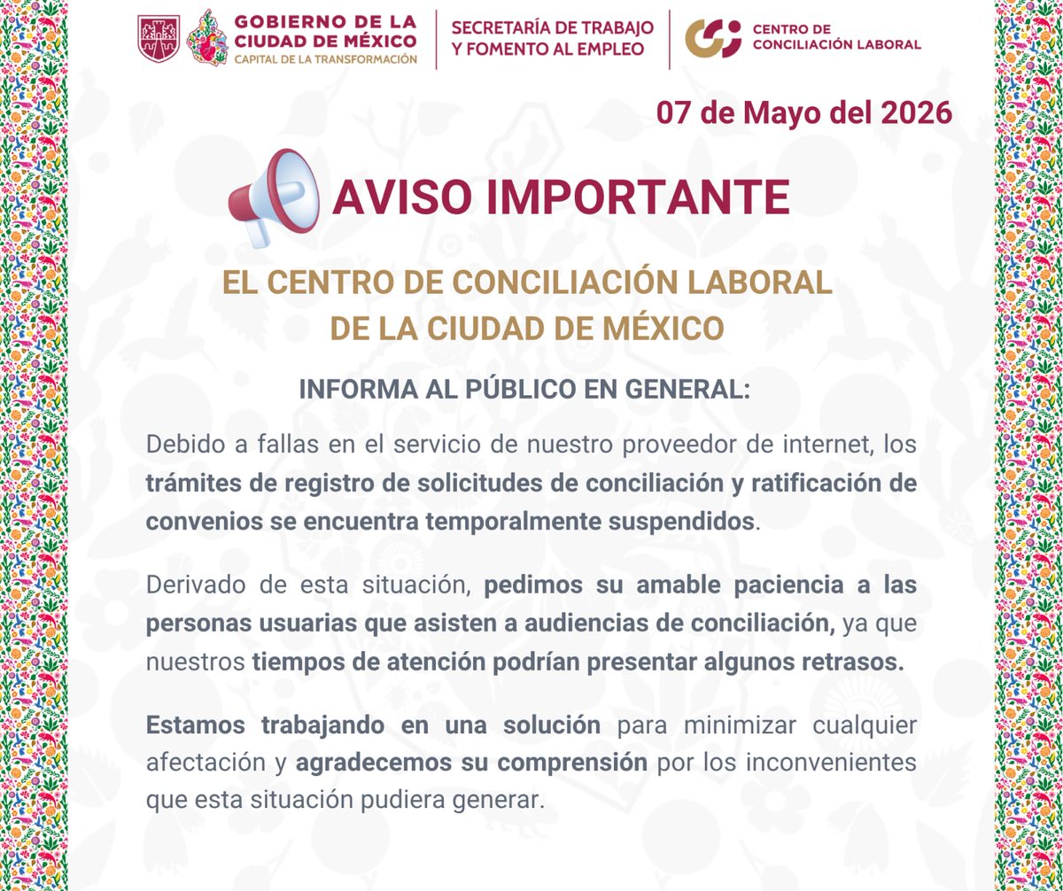 Centro de Conciliación Laboral CDMX tweet media