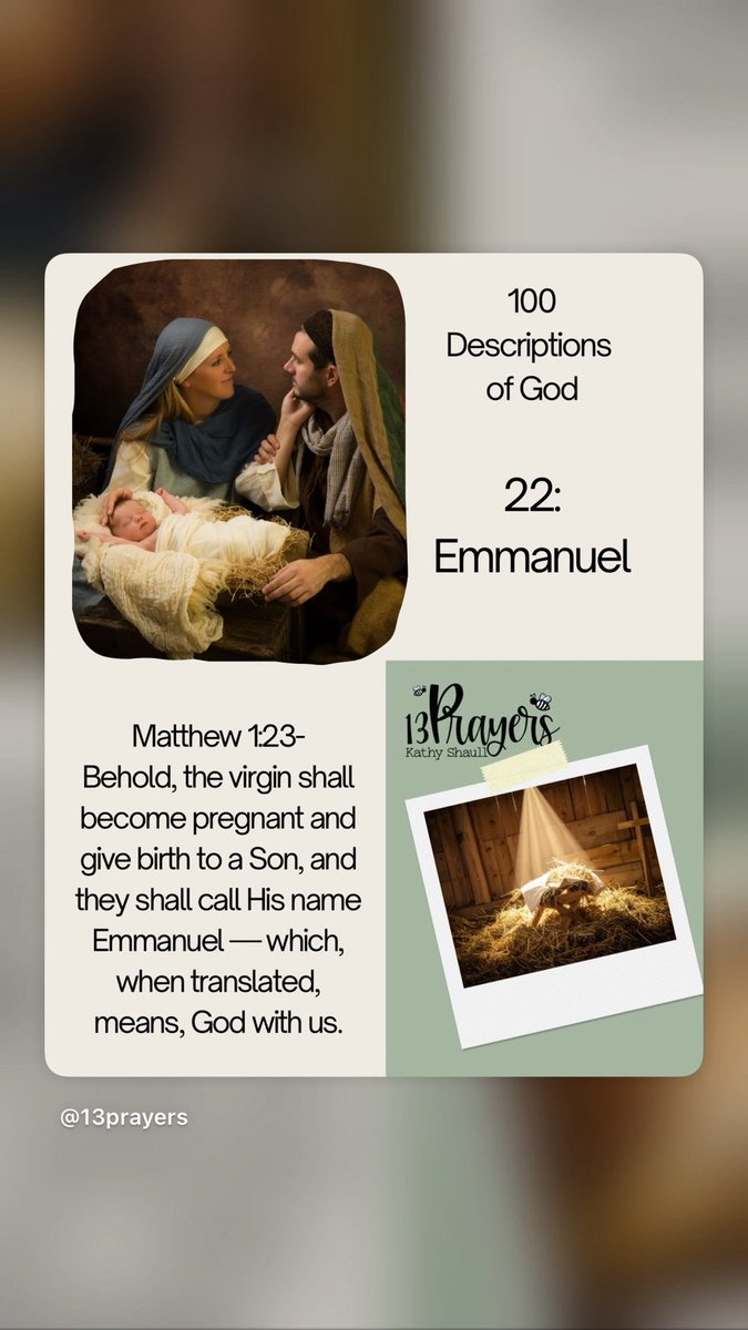 13prayers's tweet photo. #100descriptionsofgod 
22/100 Counting back, in reverse alphabetical order, right here. Monday - Friday. #teamjesus #jesusfreak #knowgod #womenoffaith https://t.co/SdscTsJLo2