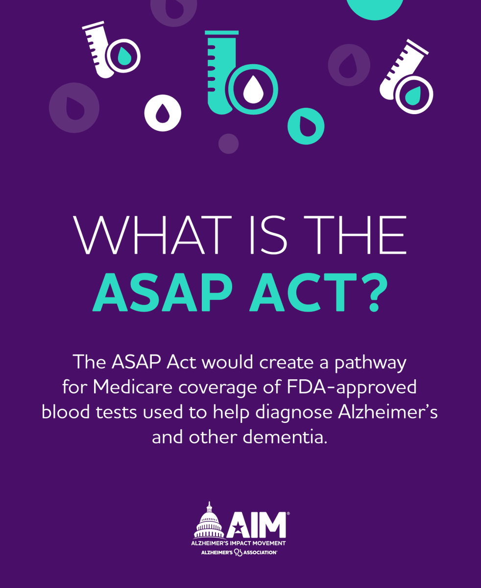 ALZMissouri's tweet photo. A simple blood test 🩸 can detect Alzheimer’s before symptoms appear, and the bipartisan Alzheimer’s Screening and Prevention (ASAP) Act ensures people benefit from this scientific milestone. Message your representatives today. https://t.co/QvihHUqqiI #ASAPAct https://t.co/WPPC8fXjB9