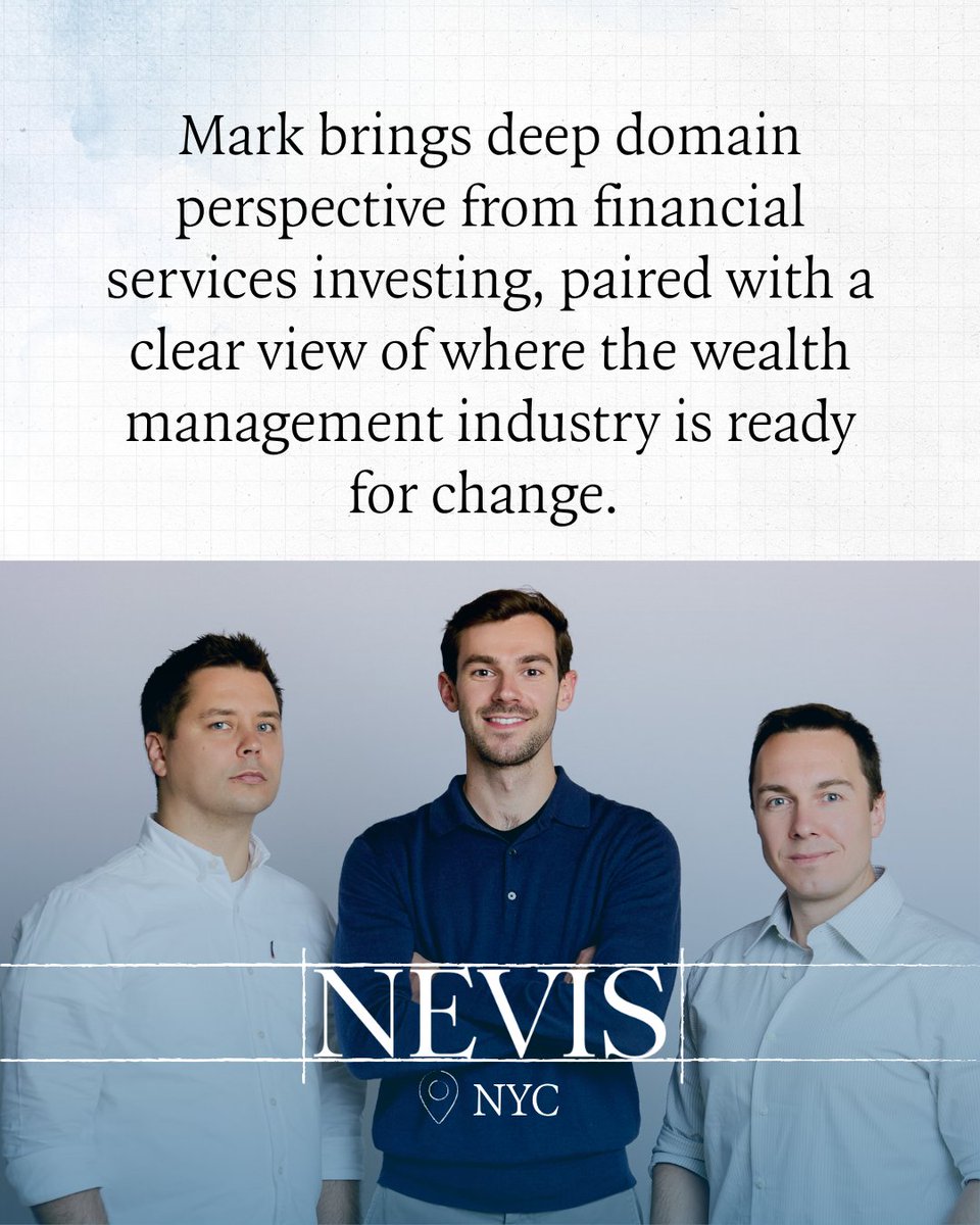 ICONIQCapital's tweet photo. Meet @MarkSwan_, co-founder and CEO of @neviswealth.

Mark saw what wealth management could become, and what was getting in the way. Fragmented systems and manual workflows were pulling advisors away from the client relationships that mattered. At a moment when client expectations are rising, margins are tightening, and AI is reshaping what great service can look like, he saw an urgent need for a better foundation.

So Mark, alongside Philipp Burda and Ivan Chalov, built Nevis.

Nevis is building the AI operating system for wealth management, helping firms unify disconnected systems, automate key workflows, and create more capacity for advisors to focus on clients. The result is a stronger operating foundation for firms, from onboarding and compliance to meeting prep, reporting, and day-to-day execution.

Mark brings deep domain perspective from financial services investing, paired with his clear view of where the industry is ready for change. Alongside Philipp and Ivan’s product and operating experience from Revolut, he is helping build the kind of platform wealth management has long needed.

We’re proud to have partnered with Nevis at Series A, and we’re excited to continue supporting Mark and the team as they build for the future of wealth management.

Read more about our partnership: https://t.co/vM3VEPtAfz

Disclaimer: https://t.co/fdP8ALDhEm