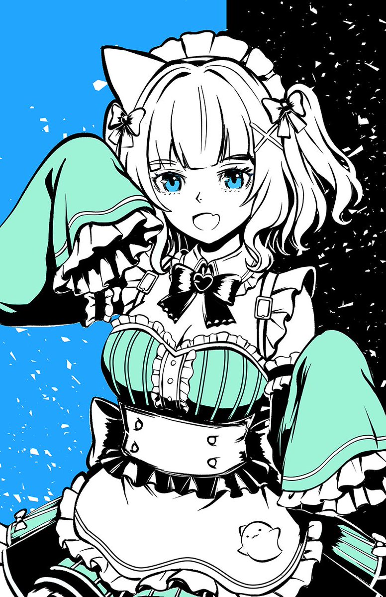 Fourth piece I did for my booth at OshiUplink was Mint Fantome.

I redrew her face several times before I was satisfied with this one #Fantography