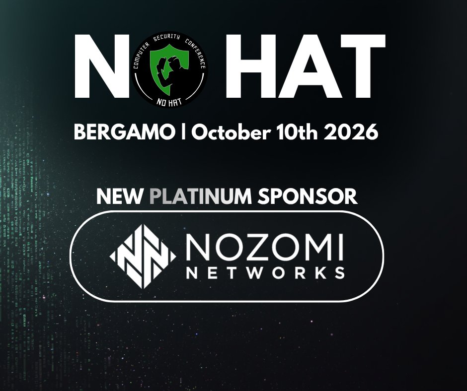 nohatcon's tweet photo. New Partner Unlocked: @nozominetworks is Powering #NoHat2026! 👾

We’re thrilled to welcome @nozominetworks as a 💎Platinum Sponsor 💎

Want to join the project?
✉️info@hacklabg.net   
🔗 https://t.co/ekwVlTi0X3

#CyberSecurity #InfoSec #Sponsorship https://t.co/1uIYY8SSe6