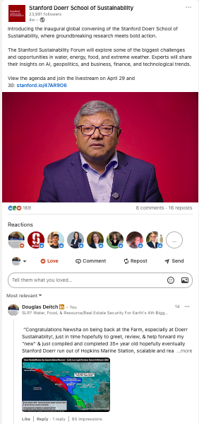 DouglasDeitch's tweet photo. https://t.co/xyyfYaLWTM 
@stanforddoerr @johndoerr @elonmusk    @DustinMulvaney  @PaulREhrlich @judgecordell @FiorenzaMicheli @rypan @chrfield @andrewrypel @StanfordLaw  @StanfordWoods @westcenter @Stanford @oceansolutions @StanfordEnergy @StanfordMed @StanfordAILab @StanfordAlumni @StanfordGSB @stanfordnlp @grok