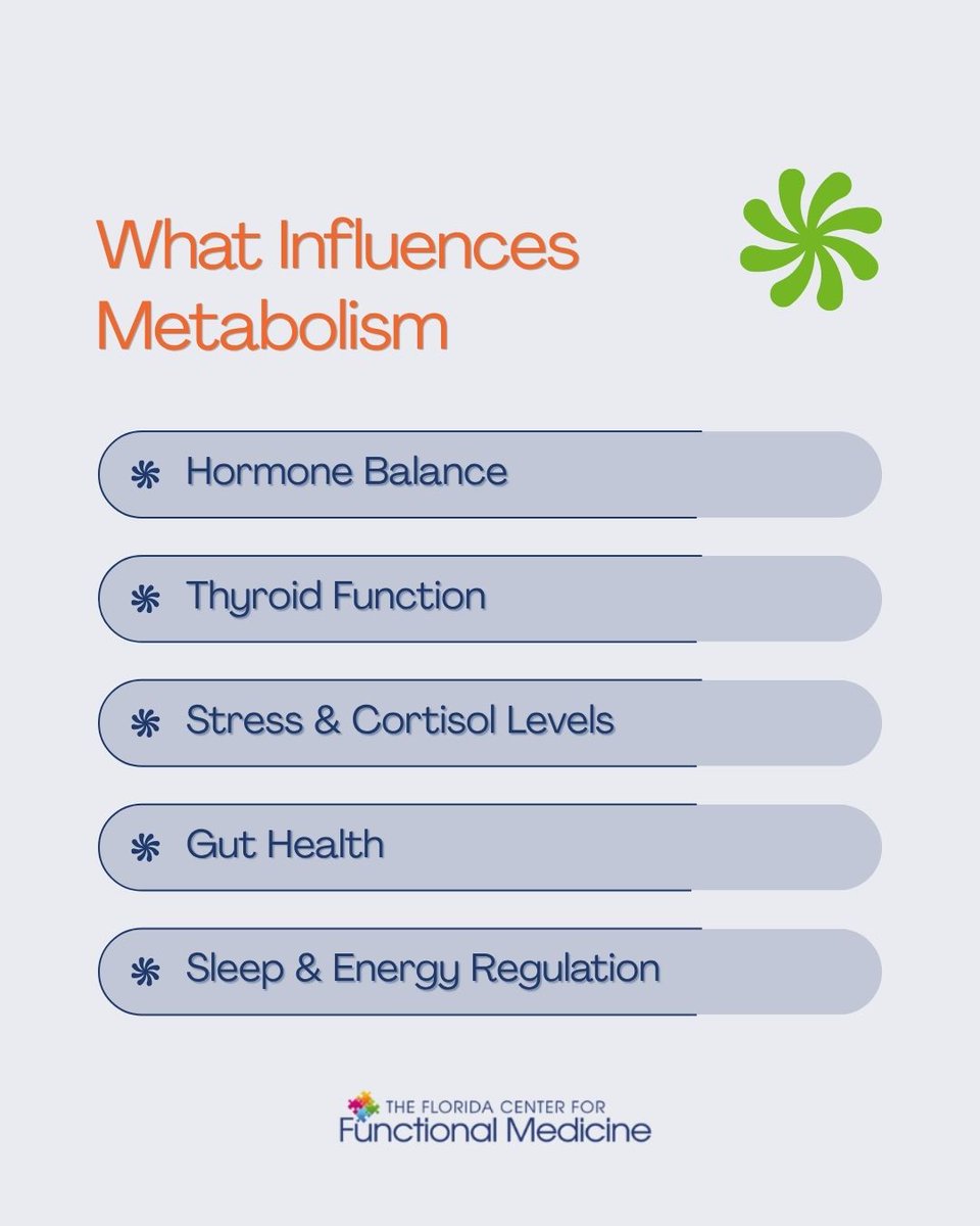 FlFunctionalMed's tweet photo. When one area becomes imbalanced, it can affect the entire metabolic system. A functional medicine approach looks at these connections to better understand what may be affecting metabolic balance.

800-371-0902
https://t.co/HgEI9b9GYw https://t.co/j2rJ5b7LAH