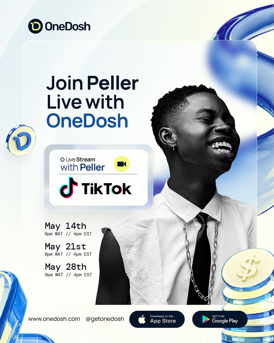Join <a href="/Peller089/">Peller</a>  LIVE with OneDosh, we’re kicking off an exclusive series of TikTok Live sessions filled with vibes, laughs, and everything OneDosh 💸✨

Don’t miss it 
Set your reminders and pull up for the ultimate live experience. See you there! 🔥  

Download the OneDosh app