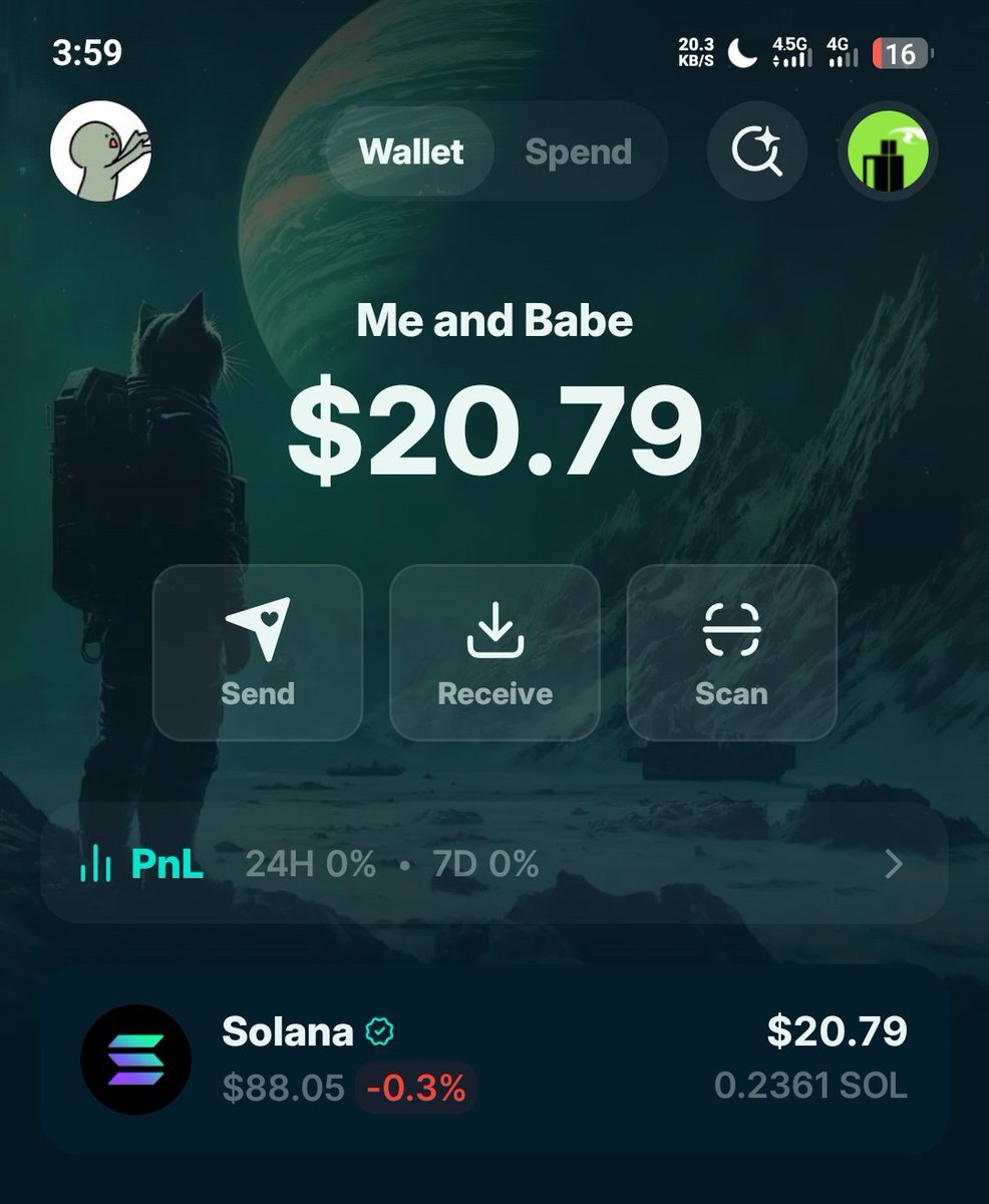 So today my girlfriend and I created a Jupiter wallet for degen trading 🥲

Wish us luck 

Will keep y'all updated on our success.

 🫠 WAGMI