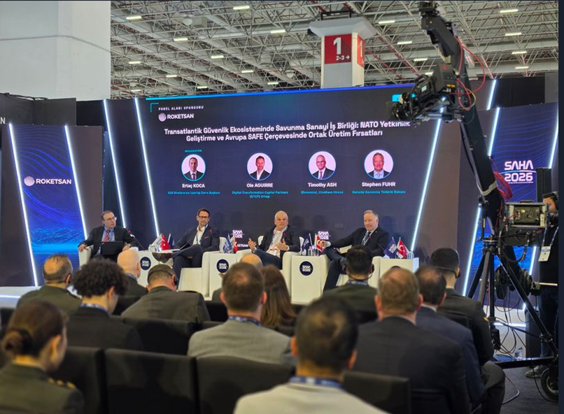 DIA_Canada's tweet photo. Canadian defence leadership was on display at #SAHAEXPO. Stephen Fuhr, Secretary of State Defence Procurement, participated in a panel discussing NATO capability development and opportunities for joint production and cooperation with allies.  #BuildPartnerBuy https://t.co/DAKTqwnW2o