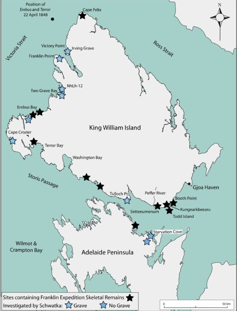 BerkeleySqB's tweet photo. "DNA identifies 4 more sailors of Franklin Expedition" via @ExplorersWeb.
My buddies from the 2023/24 boating trip (1st leg) passed by 12 of the 20 marked sites. I only joined for 2nd leg from Cambridge Bay. (S) #oceanrowing #nwpexpedition
https://t.co/cxjYSUPgPz https://t.co/yl9tSx4fIE