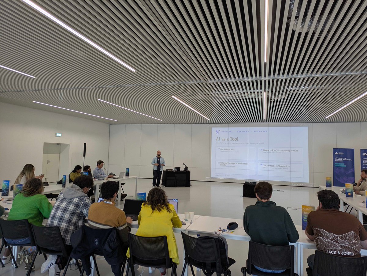 subvisual's tweet photo. @alvarorrbezerra ran a session at @StartupBraga's 10th Acceleration Program, helping startup teams determine whether their AI idea is worth building.
Thanks for the invitation!
#startupbraga #subvisual #productmanagement #artificialintelligence https://t.co/2rkqrjzN7C