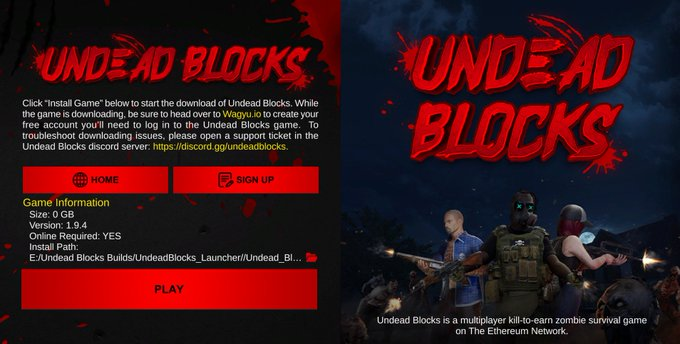 UndeadBlocks's tweet photo. 6️⃣ Once the file downloads  

Run the Undead Blocks Launcher 
Click Install
If prompted, click Update  

7⃣ When installation is complete
Click Play - The game will load https://t.co/dd9dwCL2gd