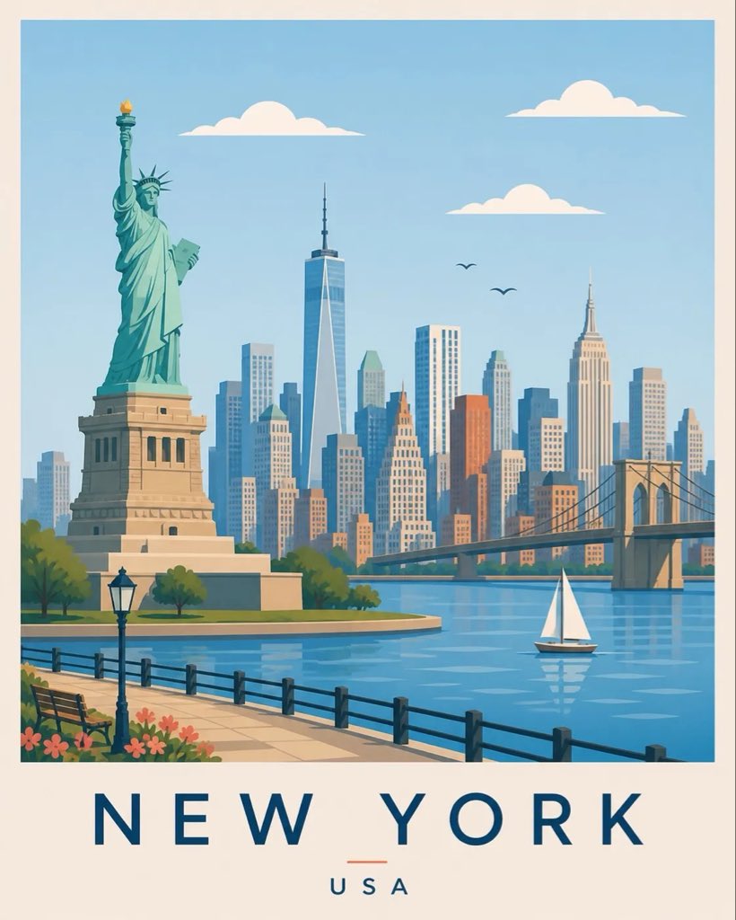 Mid-Century Modern Travel Poster for {destination}