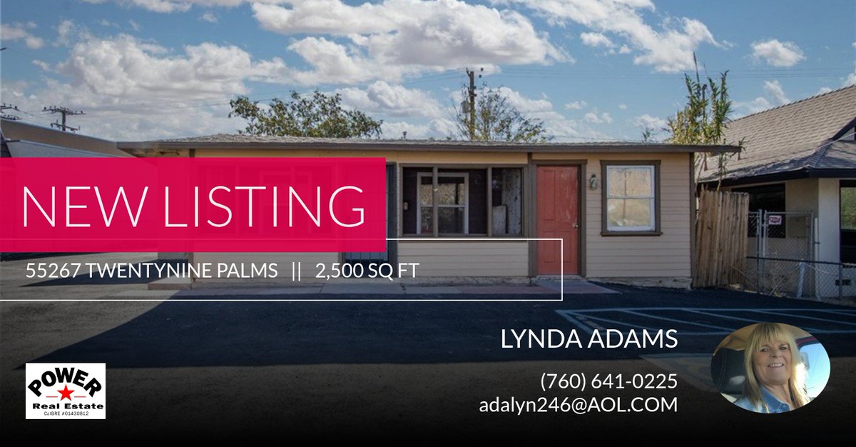 LyndaAdams4's tweet photo. 📍 New Listing 📍 Take a look at this fantastic new property that just hit the market located at 55267 Twentynine Palms in Yucca Valley. Reach out here or at (760) 641-0225 for more information

Lynda Adams https://t.co/Ah0yzMq9MM https://t.co/3BttbyZivj