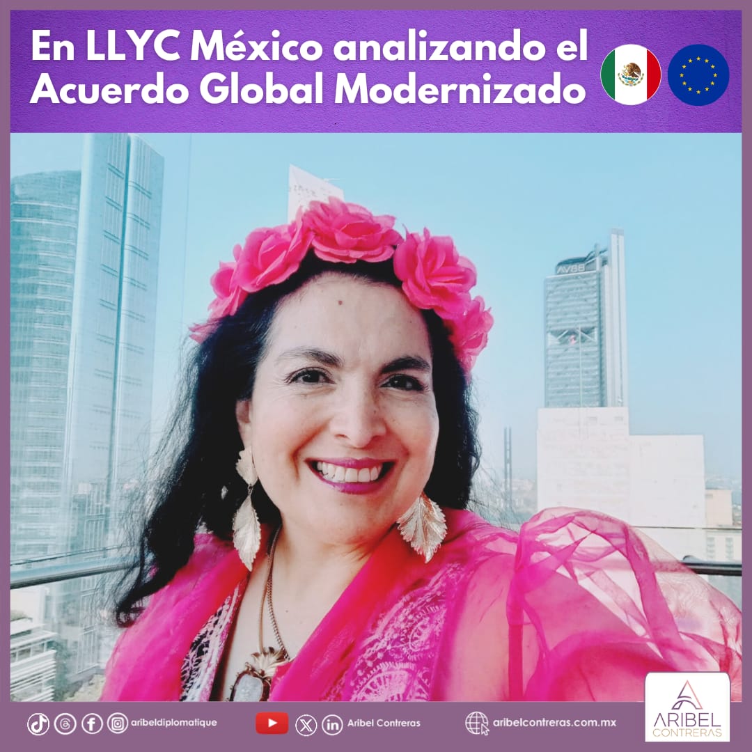 AribelContreras's tweet photo. ⭕ Agradezco a la consultora @LLYC_Global | #LLYC México por la gentil invitación al espacio privado para conversar sobre las diferentes dimensiones que tiene el Acuerdo Global Modernizado entre México 🇲🇽 y la Unión Europea 🇪🇺.
@EmbMexBelgicaUE

#Diplomatique🔮🌐 https://t.co/DyUWThLtbz