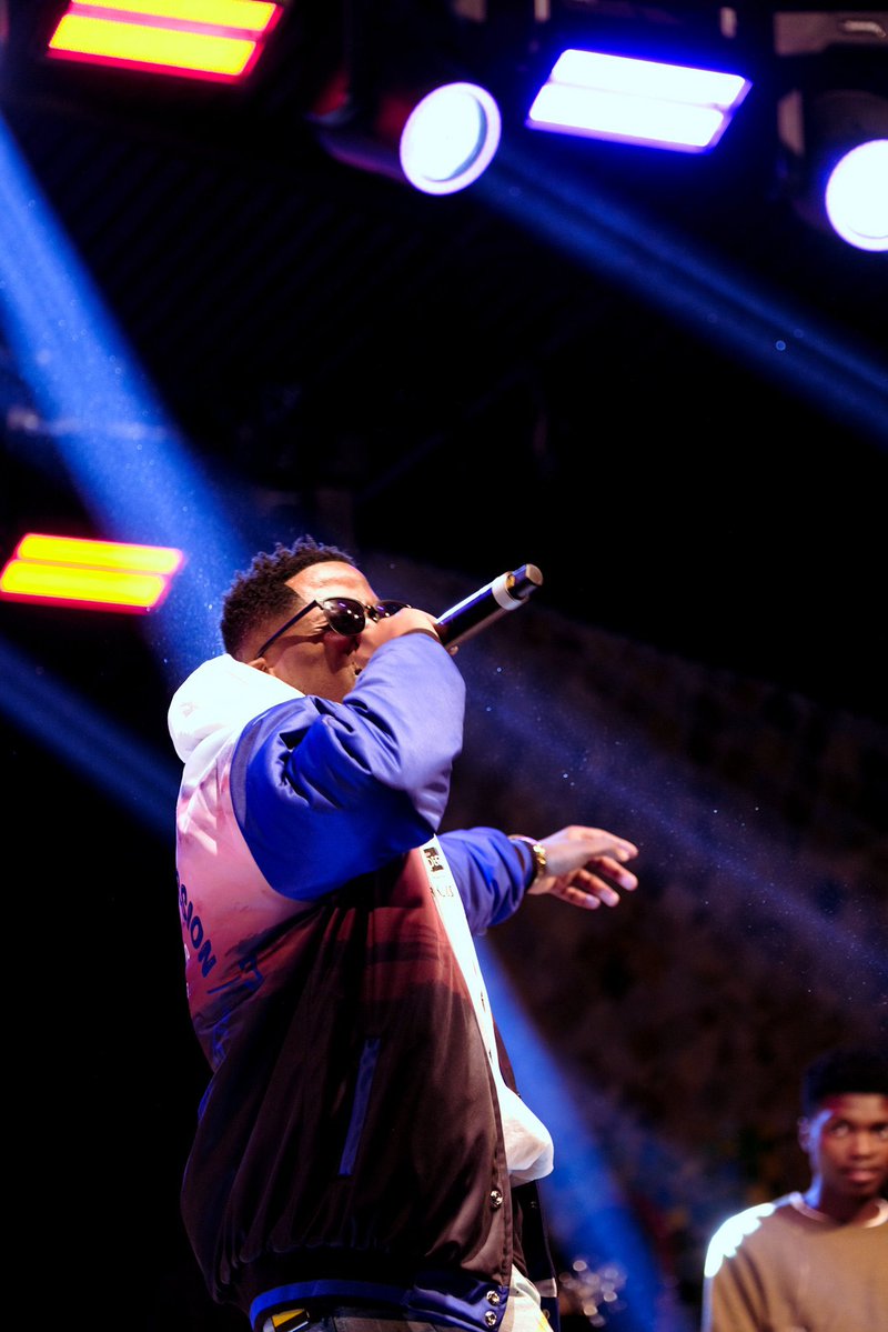 This is a picture of me performing <a href="/MTNBushfire/">MTN Bushfire</a> MainStage, I’ll frame it but first I’ll post it on X, keep dreaming. 🧘🏾‍♂️🔥