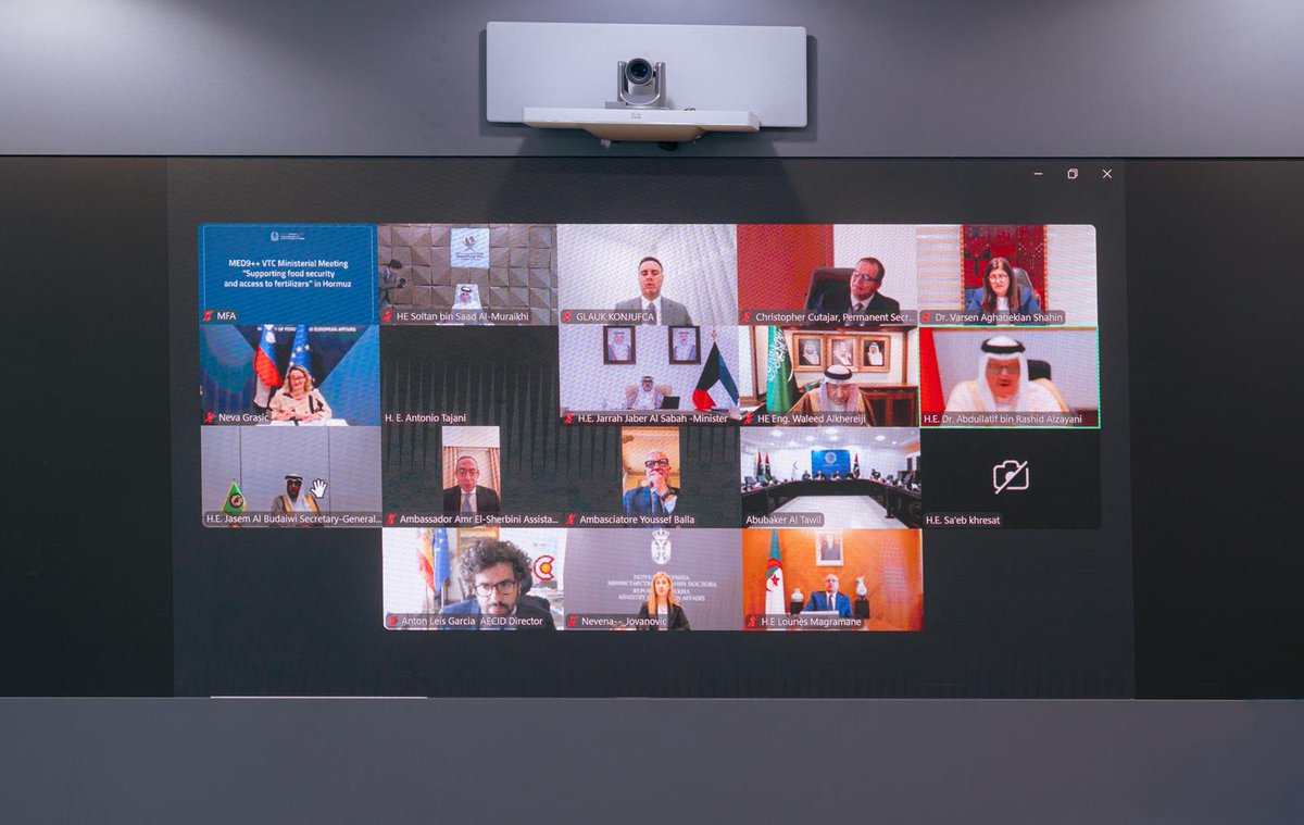 MofaQatar_EN's tweet photo. Qatar Takes Part in Euro-Mediterranean, Arab and Balkans Foreign Ministers Meeting

Doha | May 07, 2026

The State of Qatar participated on Thursday in a meeting of foreign ministers from the EU Mediterranean group (MED9), the League of Arab States, and Western Balkan countries, held via videoconference.

Qatar was represented by HE Minister of State for Foreign Affairs Sultan bin Saad Al Muraikhi.
The meeting discussed strengthening food security and facilitating access to fertilizers.

#MOFAQatar