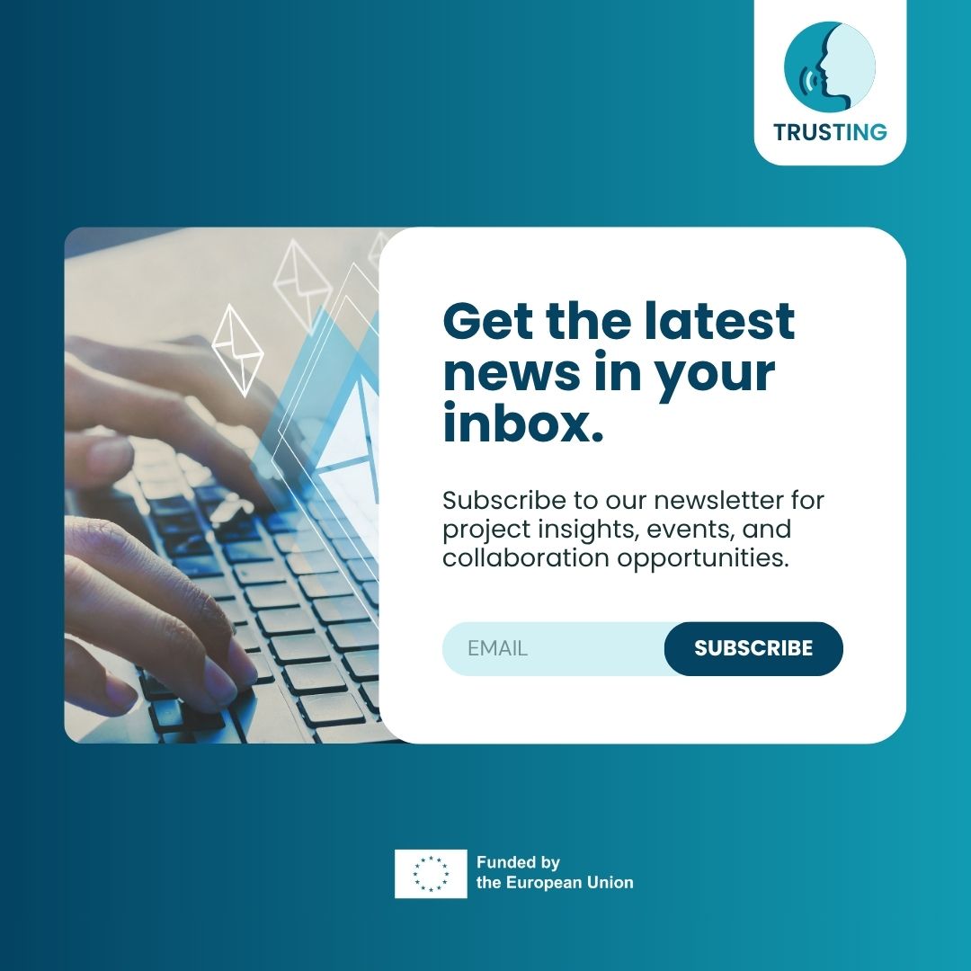 Trusting_EU's tweet photo. #TRUSTING is working to develop a user-friendly, trustworthy speech-based tool for the prediction of relapse in psychosis.

🔗 Stay informed and subscribe to our newsletter for updates, events and project insights: https://t.co/AvZqyhf7Oq https://t.co/blfdsiM9yc