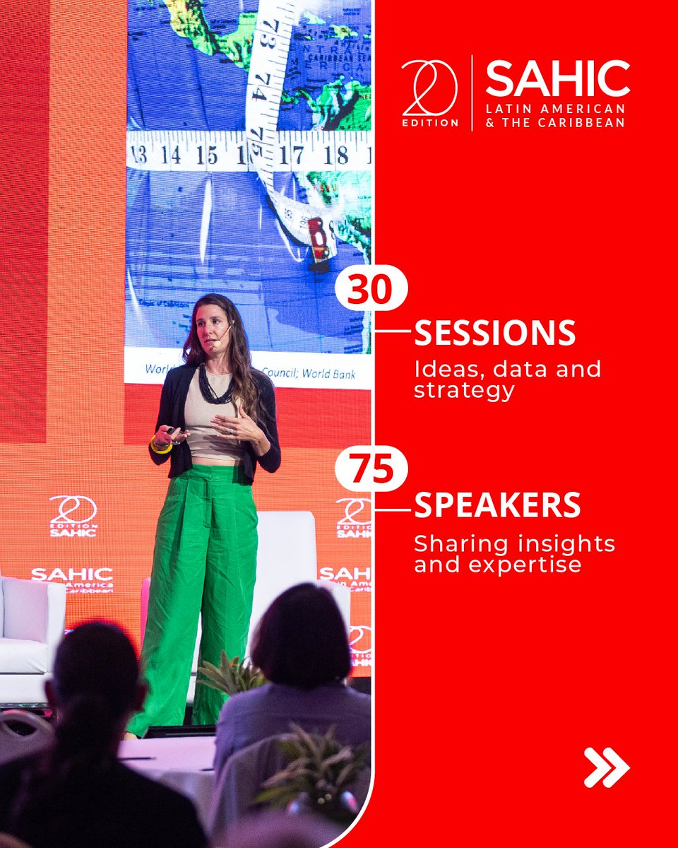 SAHIC's tweet photo. SAHIC 2026 in numbers.

A 20th edition that brought together the people, ideas and opportunities shaping the future of hospitality and tourism investment in Latin America and the Caribbean.

And a strong presence of media amplifying the industry’s voice across the region. https://t.co/H6MqqohJia