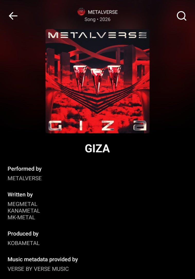 Credits of GIZA. BABYMETAL でもお馴染みのクリエーターさん達だった