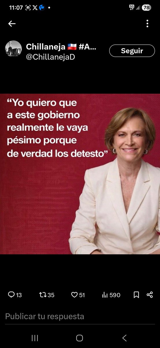 HAY QUE SER MUY MALDITA PARA DESEAR TANTO MAL A SU PAÍS.
ES DE UNA BAJEZA INCREÍBLE.