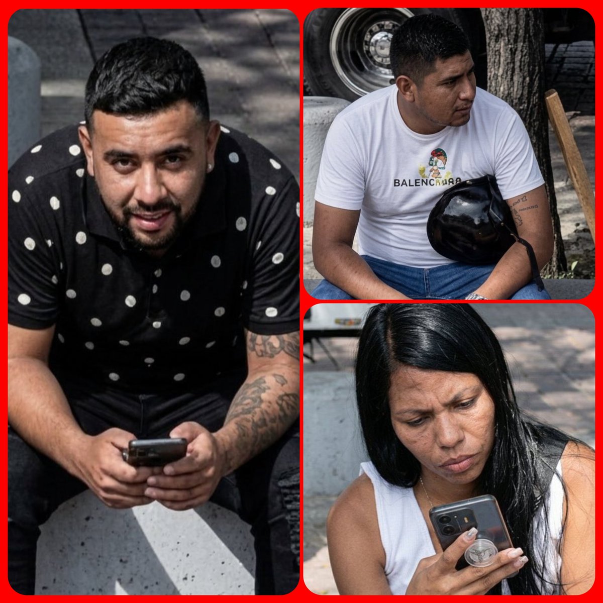 🆘¡AYUDEN A IDENTIFICAR A LOS ESBIRROS DEL RÉGIMEN!
Estos son los rostros de los enviados por el RÉGIMEN DE DELCY RODRÍGUEZ a la Plaza Alfredo Sadel donde fueron descubiertos tomando fotografías a los asistentes en un nuevo intento de intimidación y vigilancia contra ciudadanos.