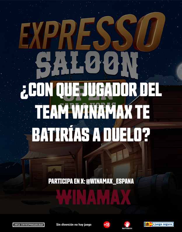 Winamax_Espana's tweet photo. 🎁 ¡SORTEAMOS UN TICKET DE 10 €!

🤠 El Expresso Saloon ya está abierto… el lejano oeste ha llegado a Winamax.

🌵 Y te preguntamos: ¿Con qué jugador del Team Winamax te batirías a duelo?

🔁 Síguenos + RT + Respuesta y Nick Winamax. https://t.co/FCrf0zg9fC