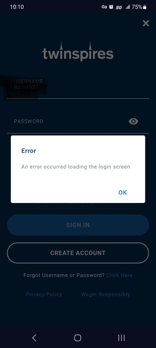 paul__rome's tweet photo. Hey @TwinSpires The app has been like this for hours https://t.co/01Vo5vUFYE