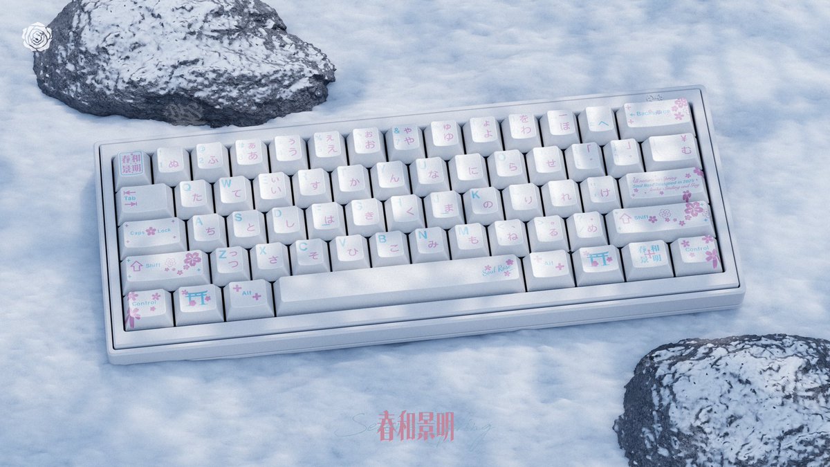SoulRose_CN's tweet photo. SoulRose Keycap &amp; Hunk Takav2 Keyboard Kit❄️ https://t.co/5thfJ7Mdkt