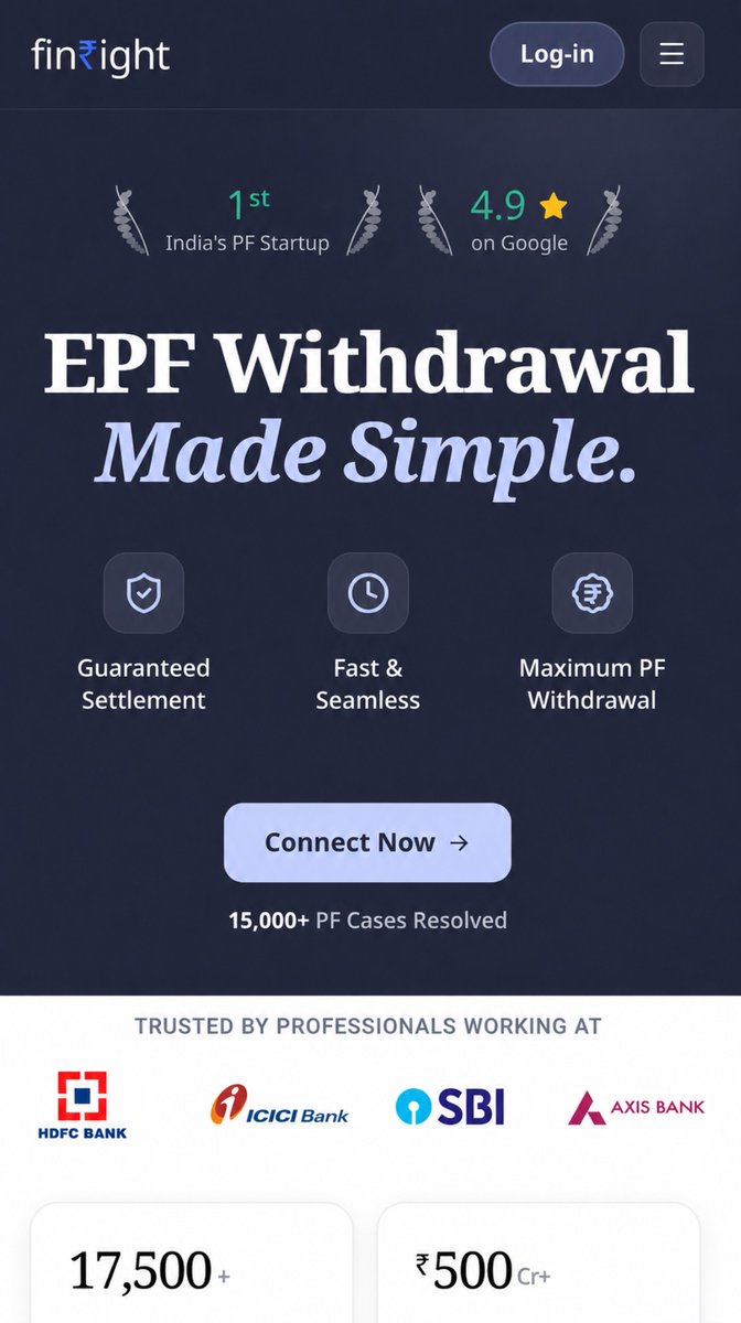 FinRight's tweet photo. HDFC → Axis → Kotak → Startup.

Most BFSI employees have 2–4 PF accounts
Completely forgotten.

If you never transferred:
→ Only your last employer's PF is accessible
→ Older accounts stay stuck
→ Tax hits if consolidated service reads under 5 years

Need help with your PF?