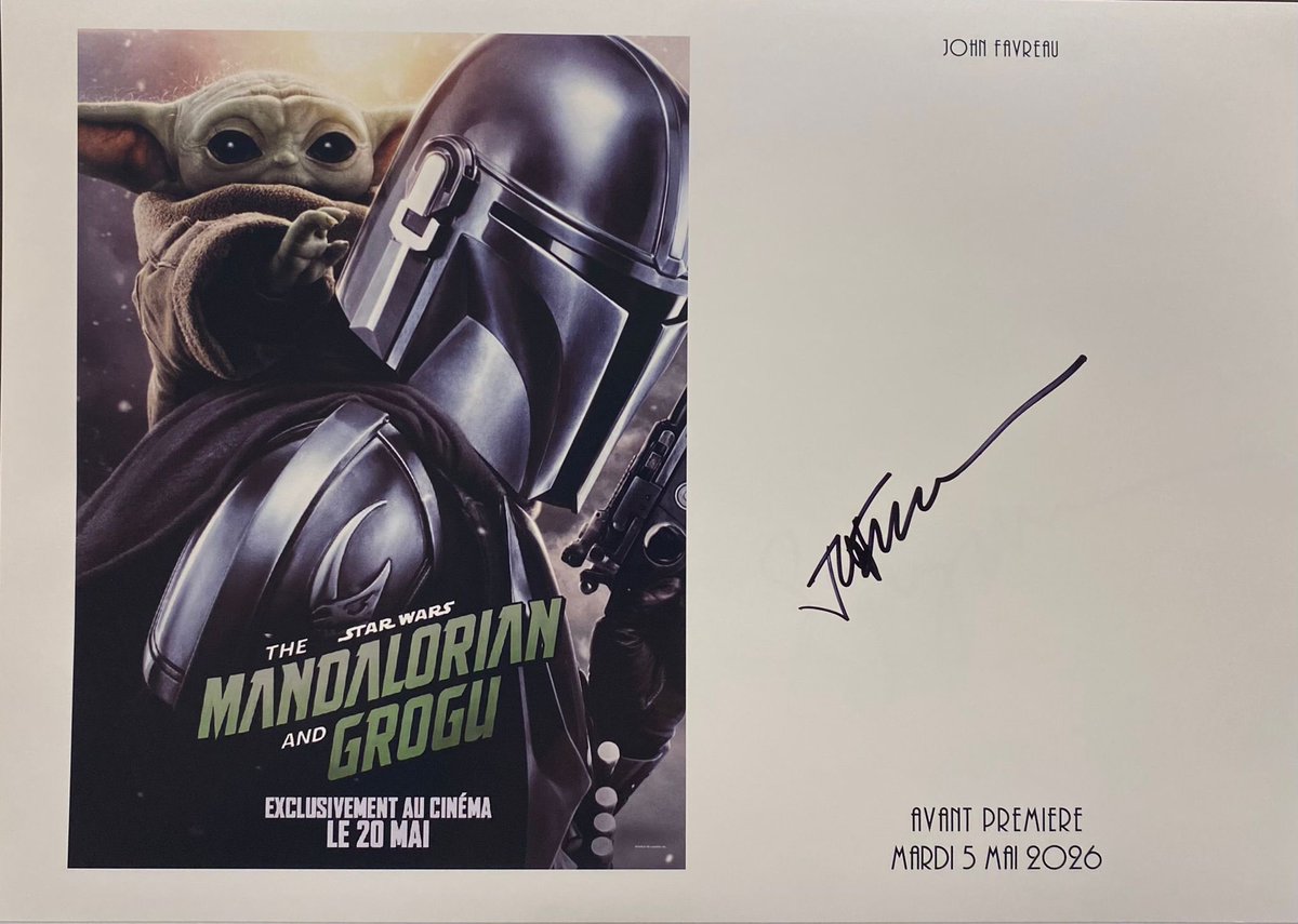 RexStudiosParis's tweet photo. De nouveaux autographes exclusifs viennent enrichir notre collection ! 🤩✨

Un immense merci à Pedro Pascal, Sigourney Weaver et Jon Favreau d’avoir laissé au #GrandRex un souvenir unique de leur passage lors du Fan Event de #TheMandalorianandGrogu. https://t.co/pzaEWxPtgT