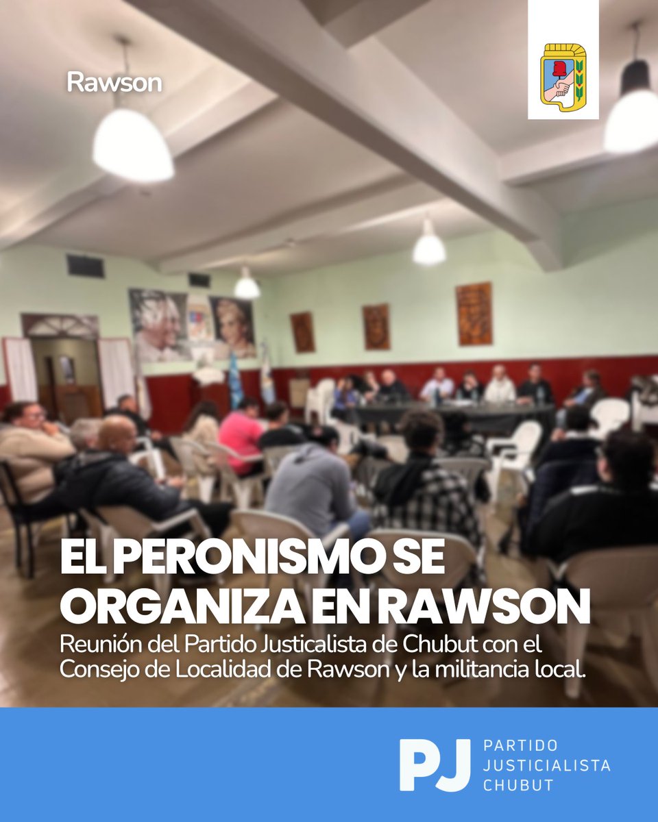 PJCHoficialOk's tweet photo. El PJ Chubut sigue recorriendo la provincia y reuniéndose con cada Consejo de Localidad.

Esta vez el encuentro fue en la sede provincial de Rawson, junto al Presidente del partido y diputado provincial Gustavo Fita. https://t.co/I9LHFcjLut