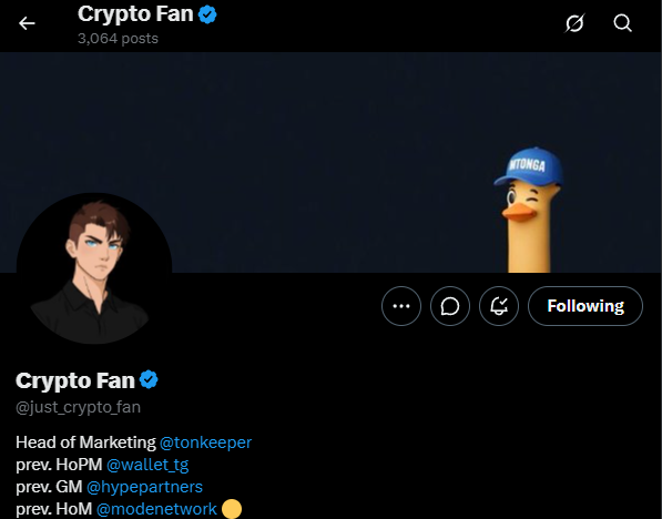 0xPieced's tweet photo. The new Head of Marketing for Tonkeeper just joined the #MTONGA movement

https://t.co/qdXK5Awtt9 https://t.co/iVHugY7mS7