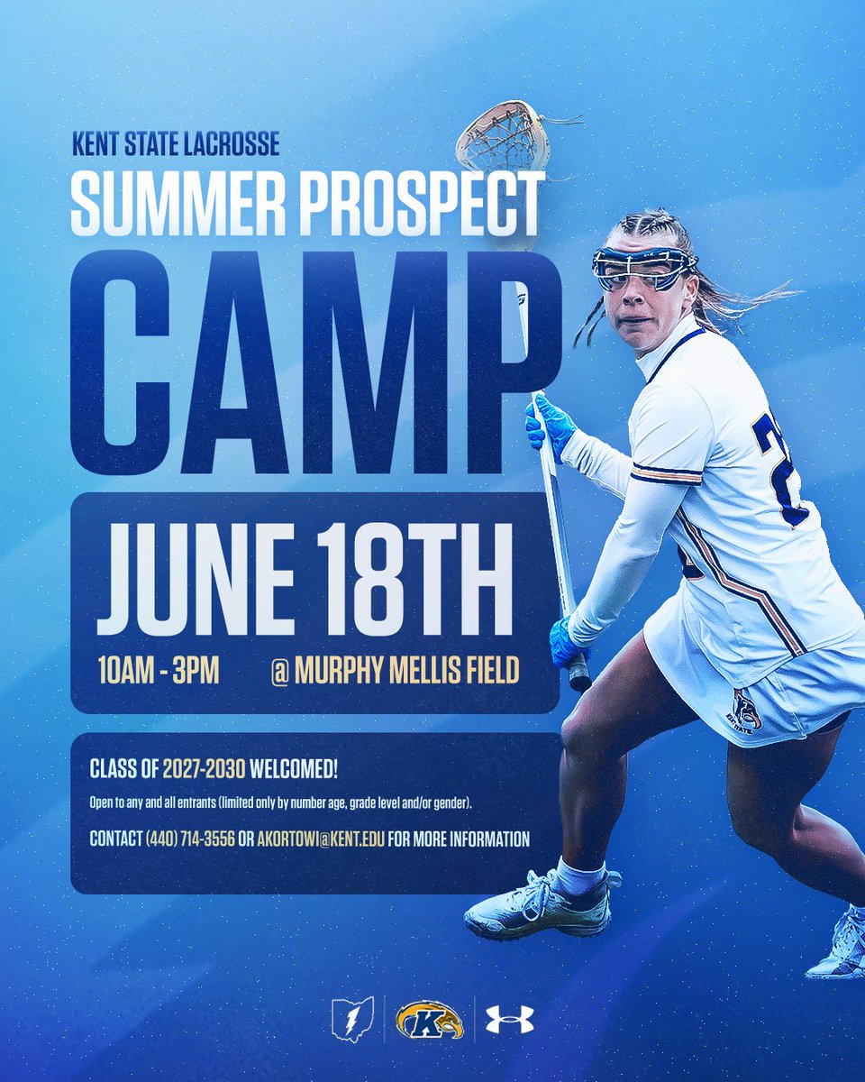 KentStLax's tweet photo. 𝐑𝐞𝐠𝐢𝐬𝐭𝐞𝐫 𝐓𝐨𝐝𝐚𝐲🥍‼️

The Kent State Lacrosse Summer Prospect Camp is back this June! Develop your craft and learn from Division One Coaches this summer.

Registration Link🔗: …https://t.co/FS4p1vbzat

#GoFlashes⚡ https://t.co/4FQRVqnYHb