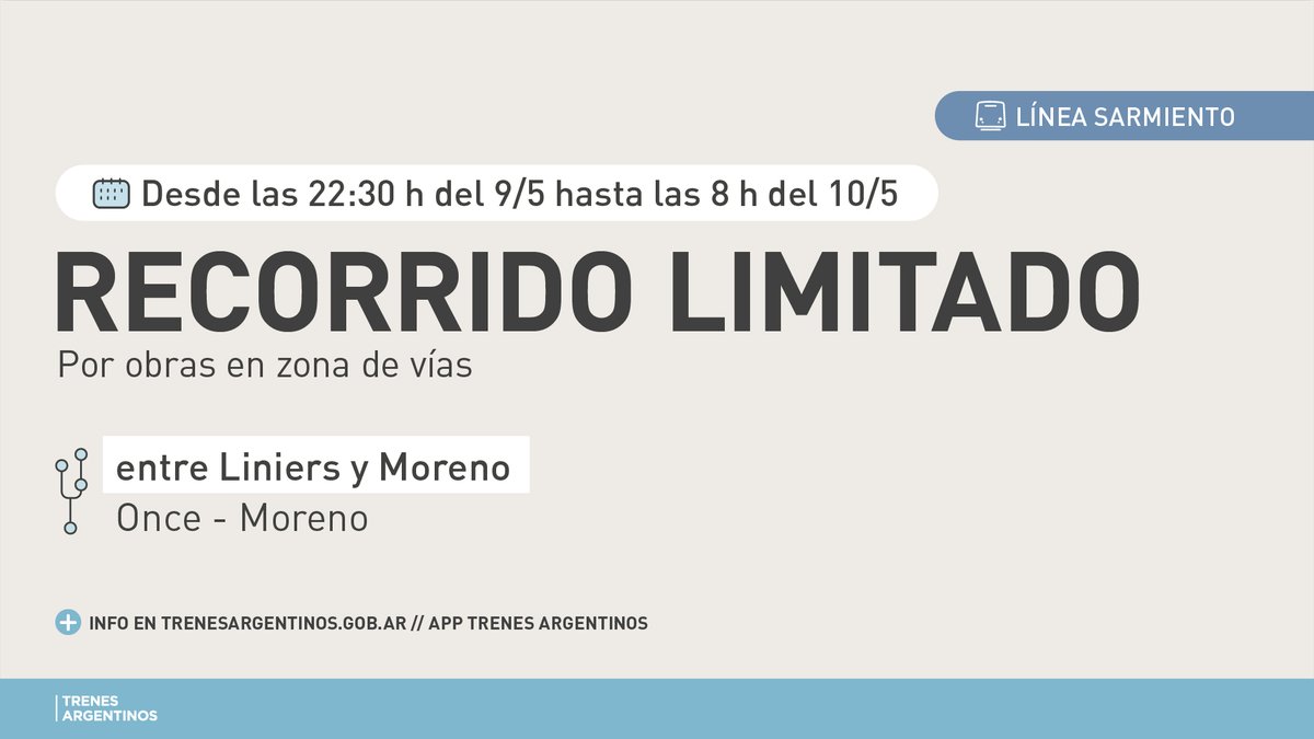 Info Tren Sarmiento tweet media