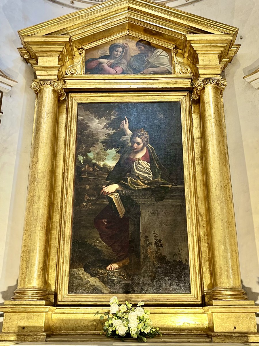 caputmundiHeidi's tweet photo. Santa Caterina dei Funari è stata sottoposta a un lungo restauro… ed è rimasta chiusa per molti anni. 

Ora ha orari di apertura limitati… 

Adoro il dipinto di *Santa Margherita d'Antiochia (1600) di Annibale #Carracci * 

#Roma 🤍 https://t.co/xAyjof68tL